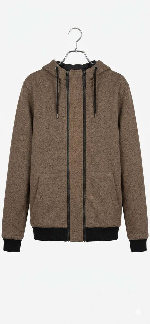Men’s Civil Society Olive Multi-Zip York Hoodie Jacket Large NWT New CR60 Nice - Picture 3 of 5